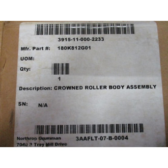 Northrup Grumman 180K812G01 Crowned Roller Body Assembly