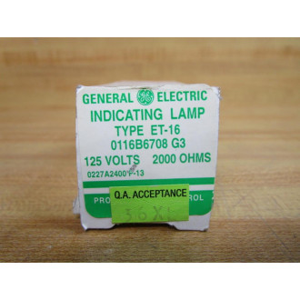 General Electric 0116B6708 G3 GE Indicating Lamp 0165A7844P0003 GE