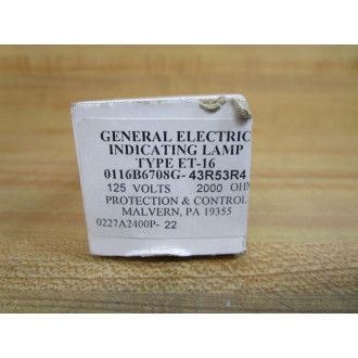General Electric 0116B6708G-43R53R4 GE Lamp Indicator CTG9639