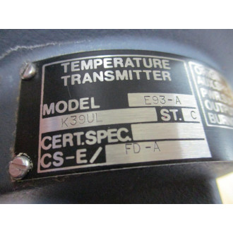 Foxboro E93-AK39UL Temperature Transmitter E93AK39UL Enclosure Only - New No Box