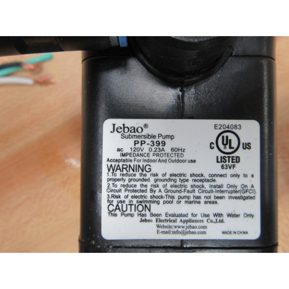 Jebao PP-399 Submersible Pump PP399 Tested - Used