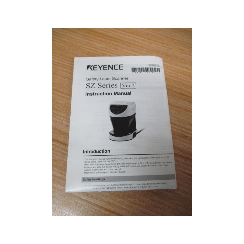 Keyence 96M12528 Safety Laser Scanner Instruction Manual - New No Box