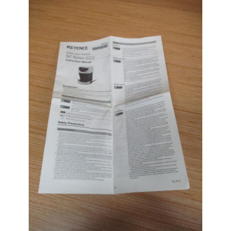 Keyence 96M12528 Safety Laser Scanner Instruction Manual - New No Box
