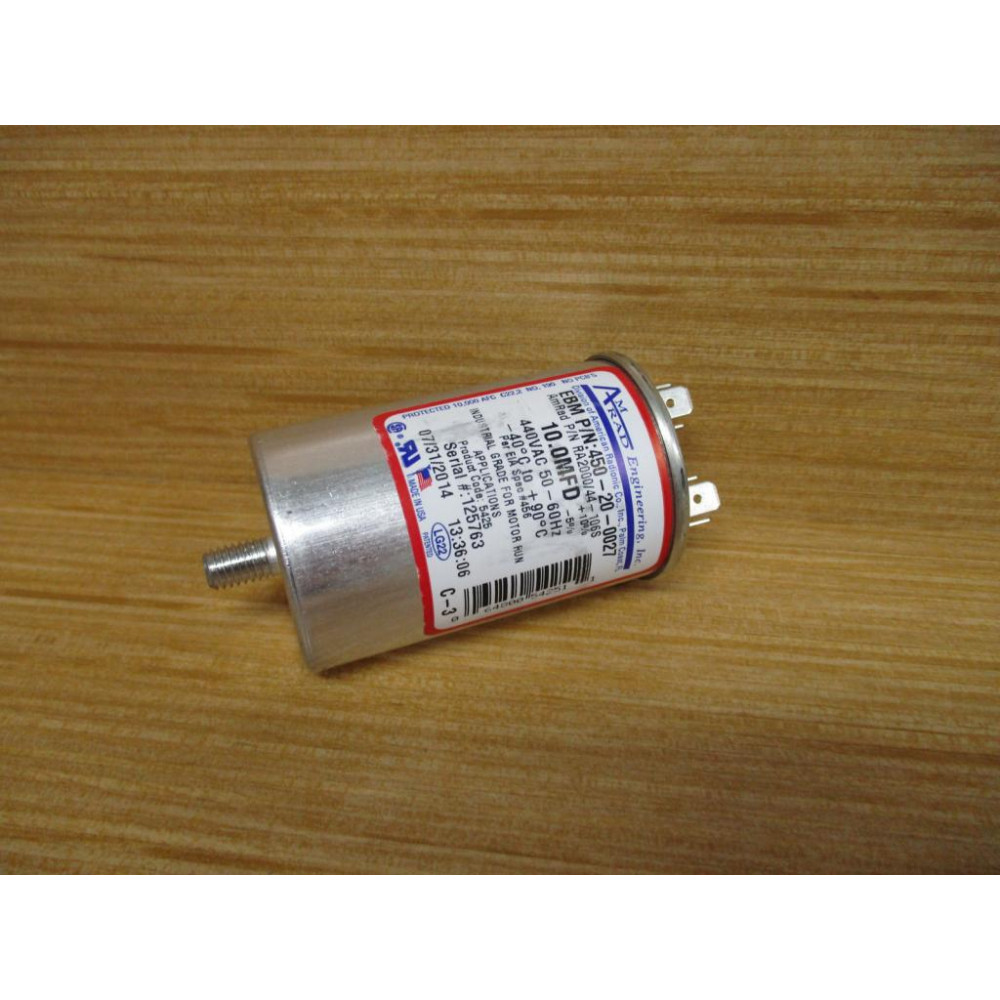 AmRad Engineering 450-20-0027 EBM Capacitor 10.0MFD 440VAC - Used