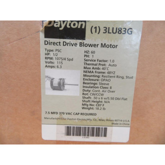 Dayton 3LU83G Direct Drive Blower Motor