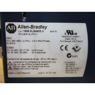 Allen Bradley 1606-XLS480E-3 Power Supply 1606XLS480E3 - Used