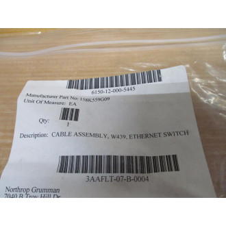 Northrop Grumman 158K559G09 Belkin Ethernet Cable