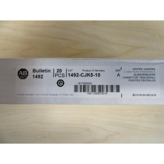 Allen Bradley 1492-CJK5-10 Center Jumper 1492CJK510 (Pack of 20)