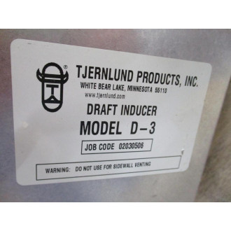 Tjernlund D-3 Draft Inducer D3