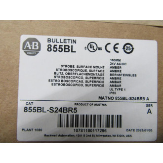 Allen Bradley 855BL-S24BR5 Surface Mount Strobe Light 855BLS24BR5