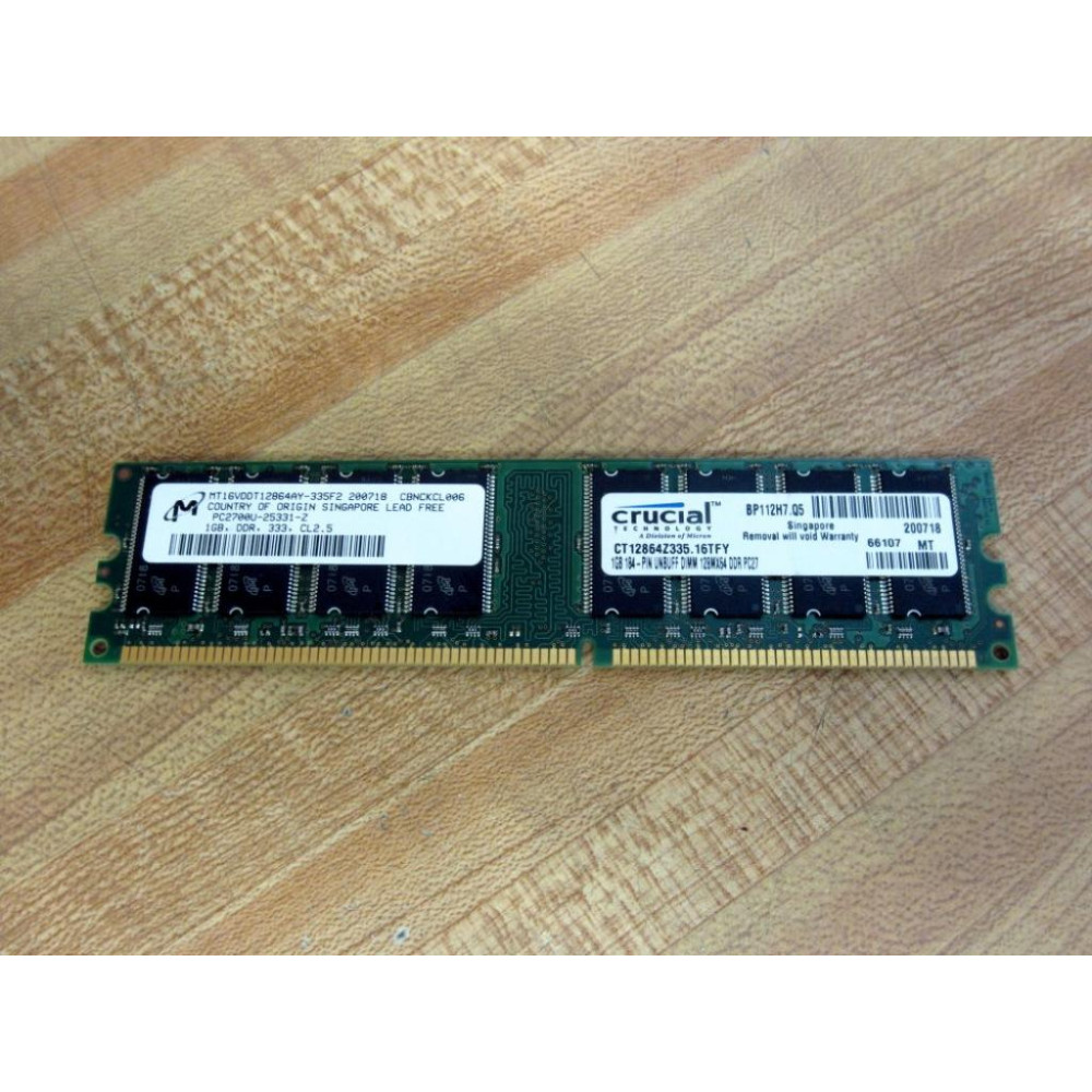 MicronCrucial MT16VDDT12864AY-335F2 Module CT12864Z335.16TFY - Used