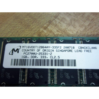 MicronCrucial MT16VDDT12864AY-335F2 Module CT12864Z335.16TFY - Used