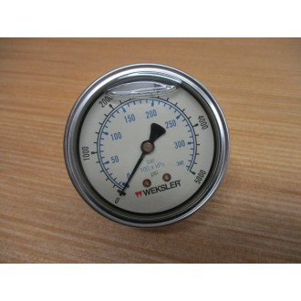 Weksler BY12YPV4CW Pressure Gauge