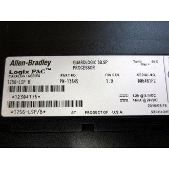Allen Bradley 1756-LSP GuardLogix Safety Partner Module 1756LSP Series B FW Rev.1.9 - Used
