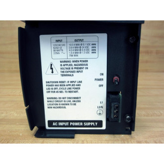 Allen Bradley 1756-PA72 Control Logix 1756PA72 Ser.B, Rev.L01, WO Cover - Used