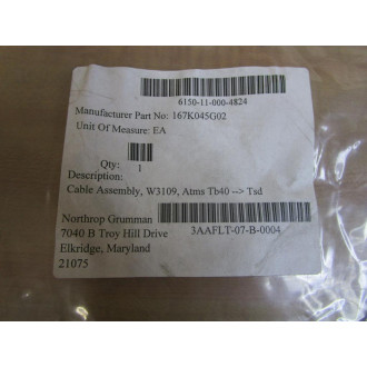 Belden 167K045G02 Cable Assembly W3109