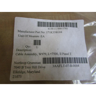 Belden 171K358G04 Cable Assembly W979