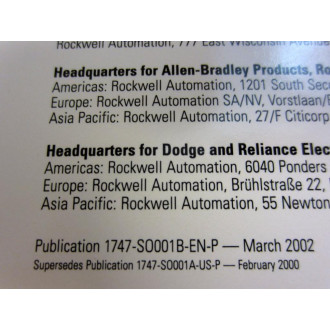 Allen Bradley 1747-SO001B-EN-P Programmable Controllers & IO Modules - New No Box