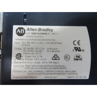 Allen Bradley 1606-XLS480E-3 Power Supply 1606XLS480E3 - New No Box