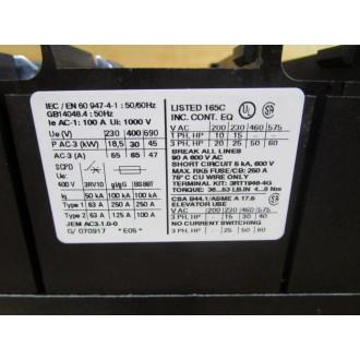 Siemens 3RT1044-1FB46 Sirius Contactor 3RT10441FB46 - New No Box