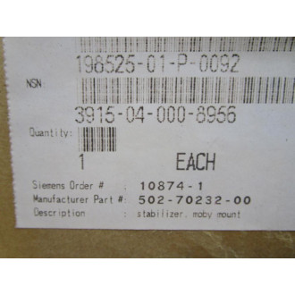 Siemens 502-70232-00 Moby Mount Stabilizer 5027023200 - New No Box