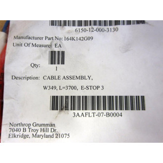 Turck 164K142G09 Cable Assy U-18925