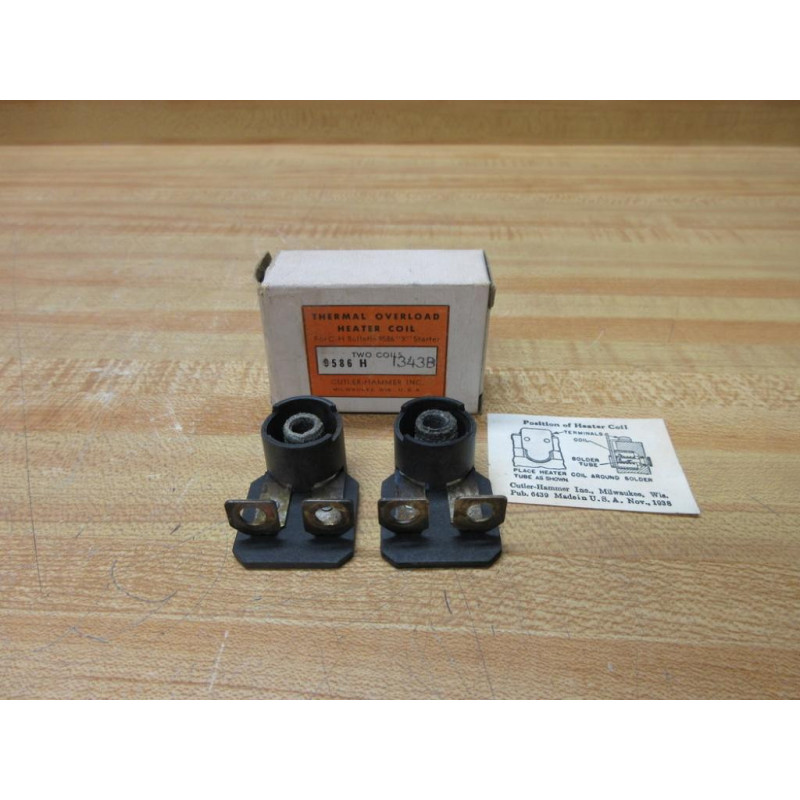 Cutler Hammer H1343 Eaton Heater Element 9586 H (Pack of 2)