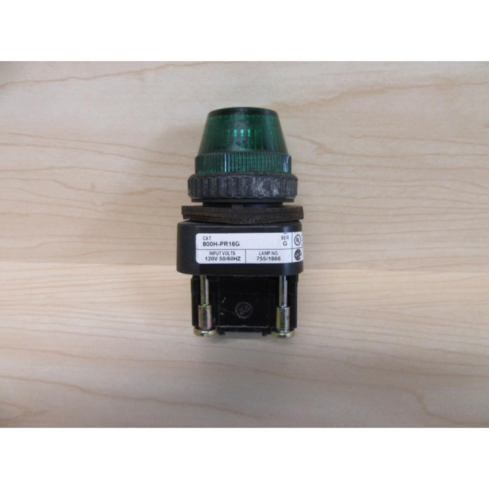 Allen Bradley 800H-PR16 Pilot Light 800H-PR16G Green - Used