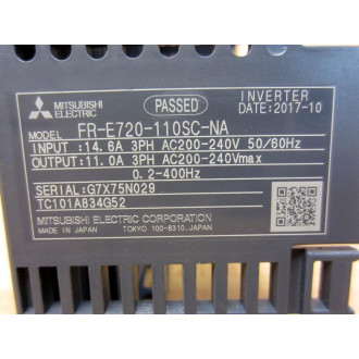 Mitsubishi FR-E720-110SC-NA Inverter Drive FRE720110SCNA Enclosure Only - New No Box