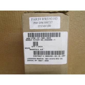 Lockheed Martin RWE93183 Air Manifold 258A888-1