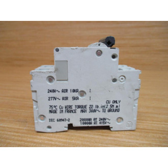 Schneider 24522 Square D 10A Breaker Merlin Gerin MG24522 WO DIN Clip - Used