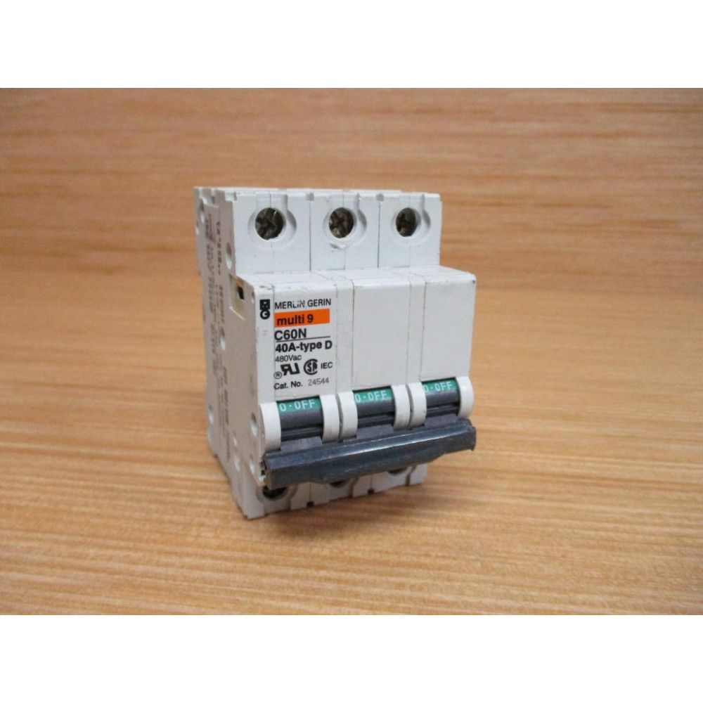 Schneider 24544 Square D Breaker 40A MG24544 Merlin Gerin WO DIN Clips - Used Schneider 24544 Square D Breaker 40A MG24544 Merlin Gerin WO DIN Clips - Used