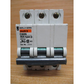 Schneider 24544 Square D Breaker 40A MG24544 Merlin Gerin WO DIN Clips - Used