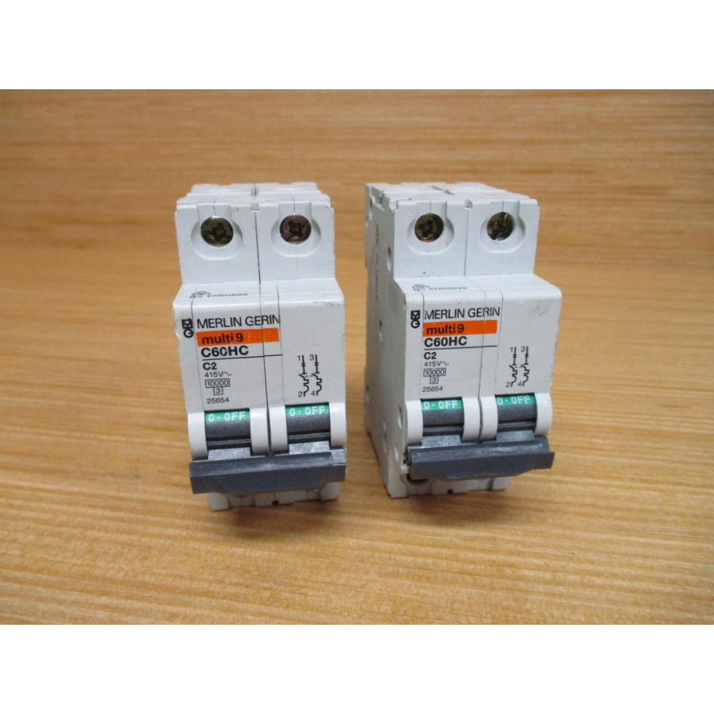 Merlin Gerin 25654 Schneider Breaker Square D MG25654 WO DIN Clip (Pack of 2) - Used