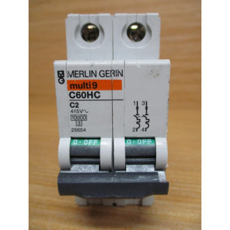 Merlin Gerin 25654 Schneider Breaker Square D MG25654 WO DIN Clip (Pack of 2) - Used