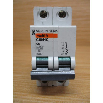 Merlin Gerin 25657 Schneider Breaker Square D MG25657 WO DIN Clip - Used