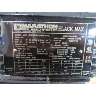 Marathon Electric LVE 145THTN6046BA R42 I Black Max Motor Chipped - New No Box