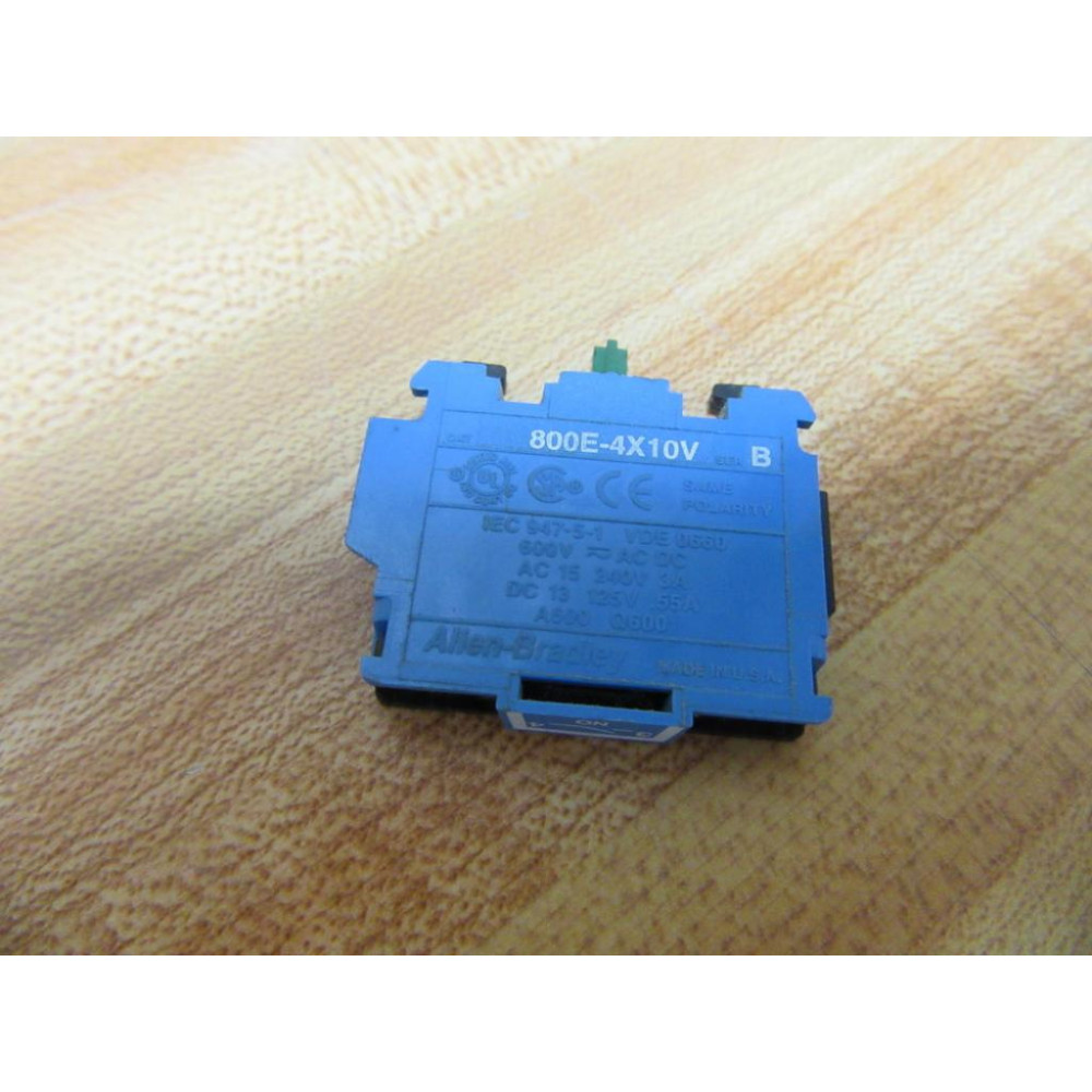 Allen Bradley 800E-4X10V Contact 800E4X10V - Used