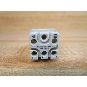 Harting 09 12 005 3101 Female Connector Insert Han Q50-F