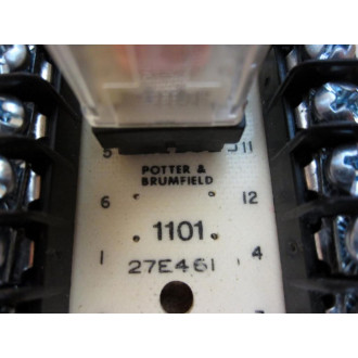 Potter & Brumfield 27E461 Relay Socket Board WRelay - Used