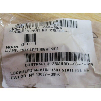 Lockheed Martin 278A406-1 Tray Clamp 278A4061
