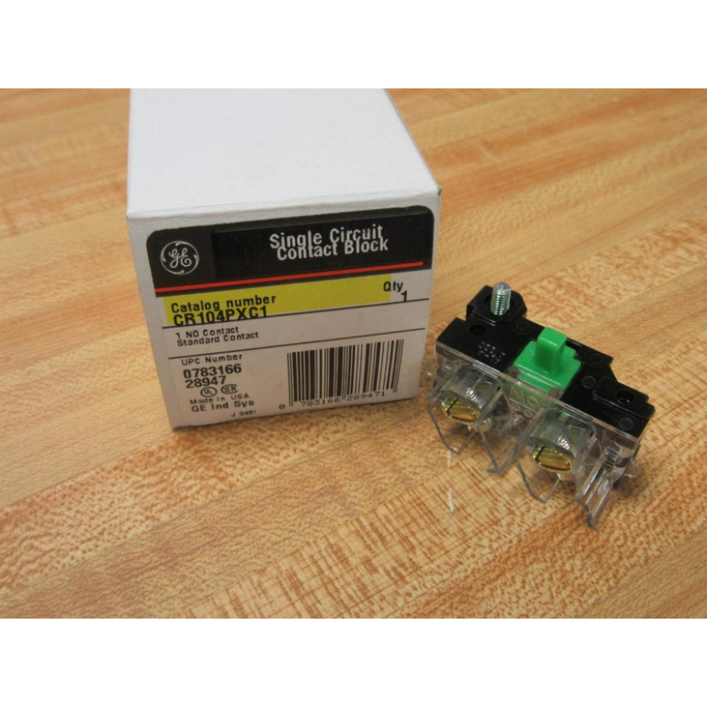 General Electric CR104PXC1 IP10 Back Of Hand GE Contact Block