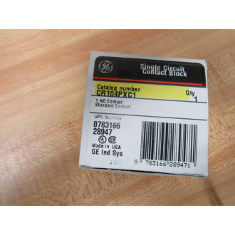 General Electric CR104PXC1 IP10 Back Of Hand GE Contact Block