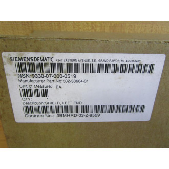 Siemens Dematic 502-38664-01 Shield, Left End 5023866401