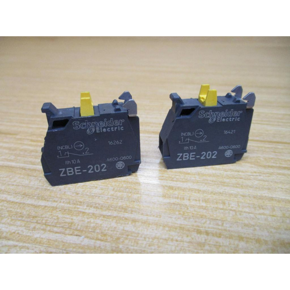 Schneider Electric ZBE-202 Telemecanique Contact Block ZBE202 (Pack of 2) - New No Box