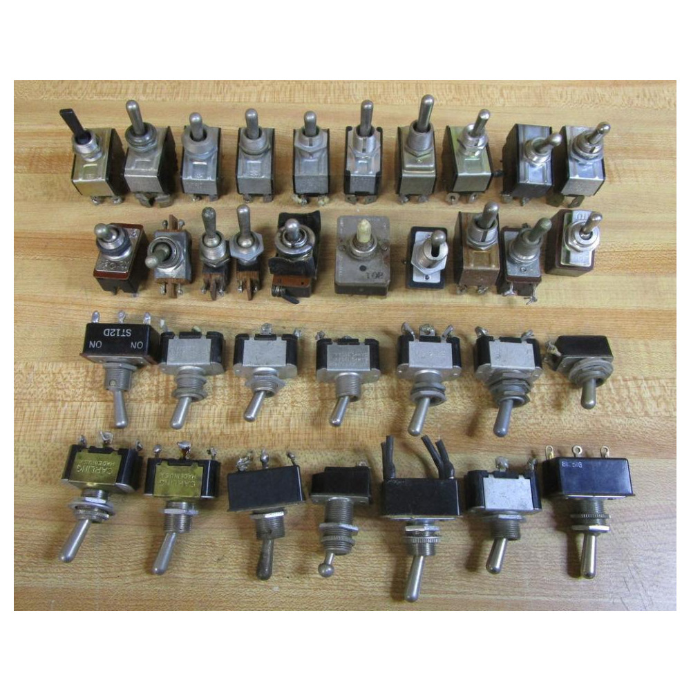Arrow Hart Assorted Toggle Switches Carling Vintage Toggle Switches - Used