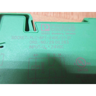 Phoenix Contact PLC-BPT-24DC21-21 Relay Base 2900283 W2961192 - New No Box