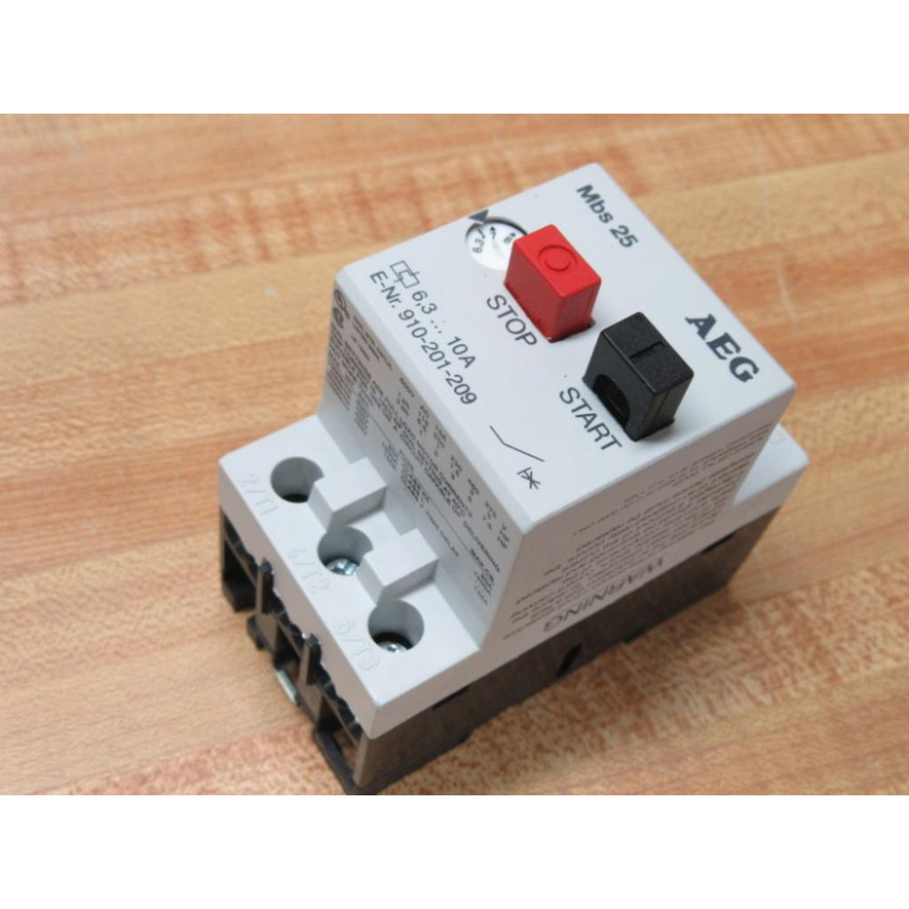 AEG 910-201-209 6.3-10A Starter MBS25 910-201-209-000 - New No Box AEG 910-201-209 6.3-10A Starter MBS25 910-201-209-000 - New No Box