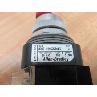 Allen Bradley 800T-16HG2KB6AX Selector Switch Red Knob - Refurbished