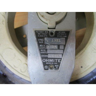 Ohmite Model-T Rheostat, Potentiometer RE-19607 1200 OHMS - New No Box